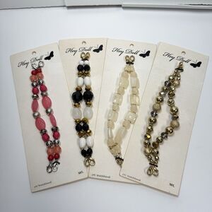 Hey Doll Beaded Watchband Set Of 4 Lot Size M/L New